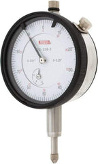 SPI - 1/4" Range, 0-100 Dial Reading, 0.001" Graduation Dial Drop Indicator - 2.2" Dial, 0.1" Range per Revolution, 0.002" Accuracy, Revolution Counter, Includes NIST Traceability Certification - Makers Industrial Supply