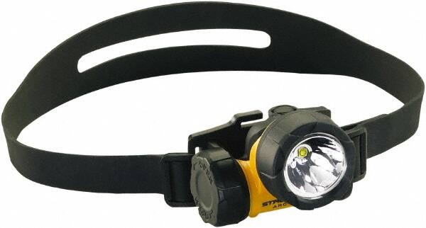 Streamlight - White LED Bulb, 90 Lumens, Hands-free Flashlight - Yellow Plastic Body, 3 AAA Alkaline Batteries Included - Makers Industrial Supply