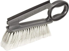 Harper Brush - 14" OAL, Synthetic Counter Brush - 2-1/4" Bristle Length, 8" Long x 1-3/4" Wide Head, Straight Foam Handle, Gray & Red - Makers Industrial Supply