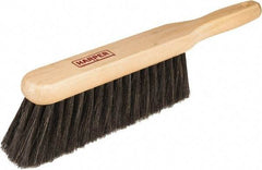 Harper Brush - 14" OAL, Horsehair Counter Brush - 2-1/4" Bristle Length, 8" Long x 1-3/4" Wide Head, Straight Wood Handle, Black - Makers Industrial Supply