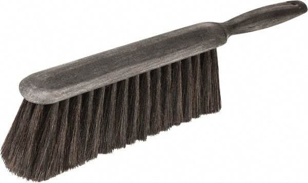 Harper Brush - 14" OAL, Horsehair & Nylon Counter Brush - 2-1/4" Bristle Length, 8" Long x 1-3/4" Wide Head, Straight Foam Handle, Black - Makers Industrial Supply