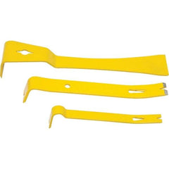 Stanley - 3 Piece Pry Bar Set - Includes 5, 7 & 9" Lengths - Makers Industrial Supply