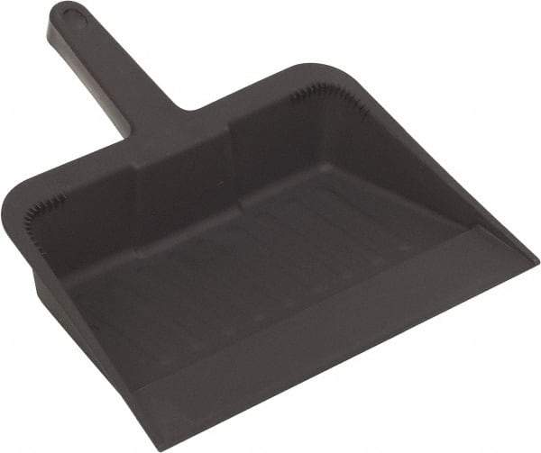 Harper Brush - 12" Wide x 7" Deep x 5" High Handheld Dustpan - Plastic Body, 5" Handle, Black - Makers Industrial Supply