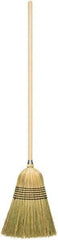 Harper Brush - 56" OAL Corn Bristle Broom - 39" Long Wood Handle, 17" Bristle Length, 14" Wide - Makers Industrial Supply