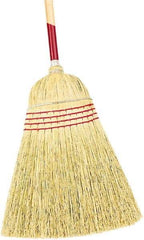 Harper Brush - 58" OAL Corn Bristle Broom - 40" Long Wood Handle, 18" Bristle Length, 18" Wide - Makers Industrial Supply