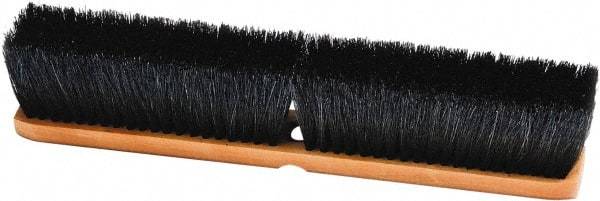 Harper Brush - 36" Medium Duty Synthetic Push Broom - 3" Bristle Length, Wood Block, Threaded Handle Connection, Handle Sold Separately - Makers Industrial Supply