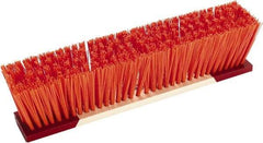 Harper Brush - 18" Rough Surface Synthetic Push Broom - 4" Bristle Length, Wood Block, Bolt-On Handle Connection, Handle Sold Separately - Makers Industrial Supply