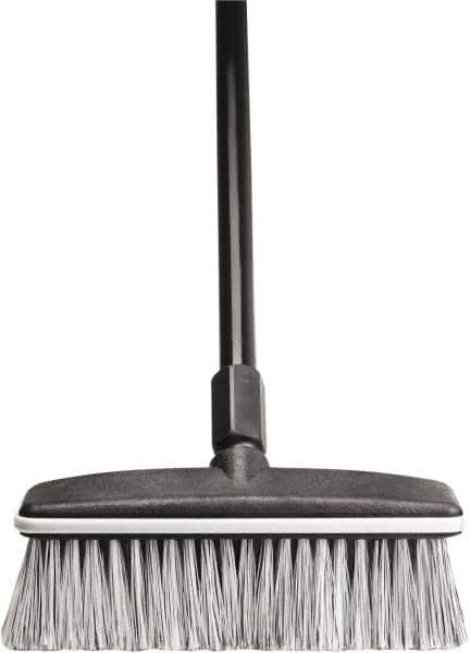 Harper Brush - 10" OAL, Vehicle Wash Brush - Black Flagged Plastic Bristles, 22-1/4" Trim Length, 54" Handle - Makers Industrial Supply