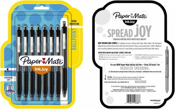 Paper Mate - 1mm Ball Point Retractable Ball Point Pen - Black - Makers Industrial Supply