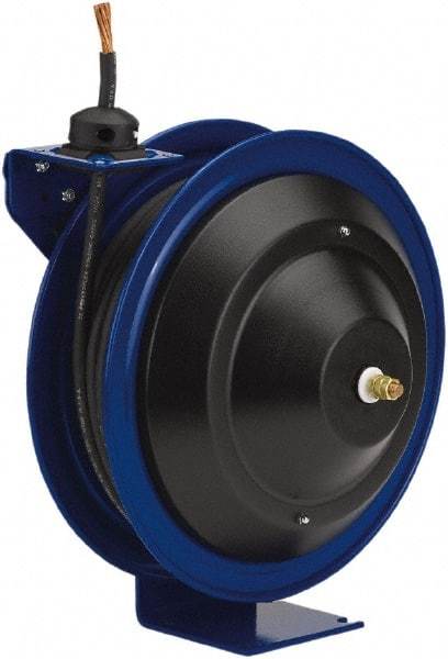 CoxReels - #4 AWG x 50' Cable, 150 Amp, 600 Volt Welding Cable Reel - 14-1/2" Overall Height x 8-1/2" Overall Width x 13-3/4" Overall Depth, Cable Included - Exact Industrial Supply