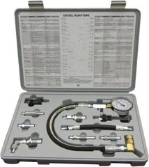 Lang - 10 Piece Dial Engine Compression Test Kit - 1,000 Max Pressure, PSI Scale - Makers Industrial Supply