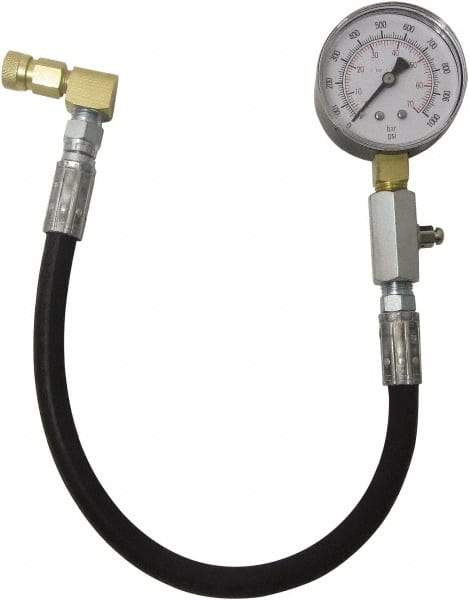 Lang - 1.38' Hose Length, 2,000 Max psi, Mechanical Automotive Diesel Compression Tester - 2 Lb Graduation - Makers Industrial Supply