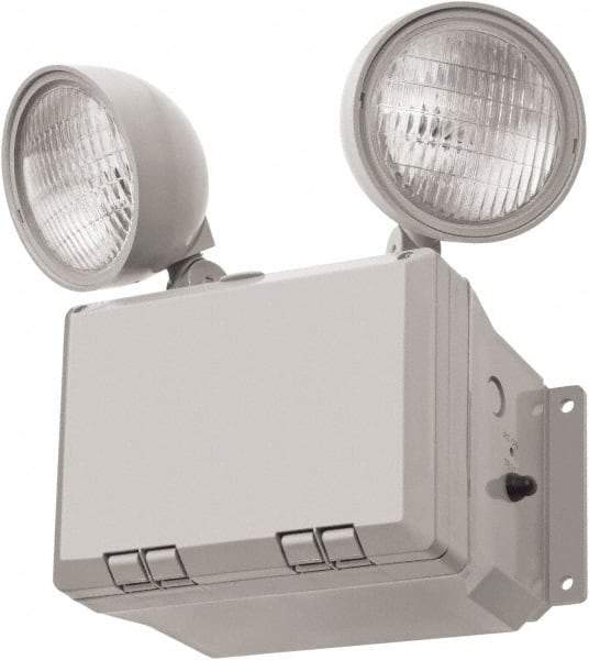 Lithonia Lighting - 2 Heads, 120/277 VAC, Thermoplastic, LED Emergency Light - 2.7 Watts, 8-3/8" Long x 12-7/8" High x 6" Wide, Sealed Nickel Cadmium Battery - Makers Industrial Supply