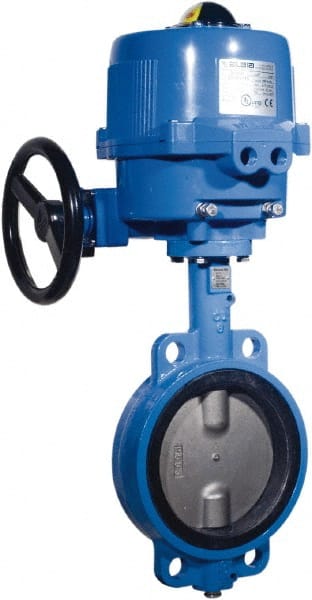 BONOMI - Actuated Butterfly Valves; Pipe Size: 8 (Inch); Actuator Type: Electric ; Style: Wafer ; Material: Cast Iron ; WOG Rating (psi): 200 ; Seat Material: EDPM - Exact Industrial Supply