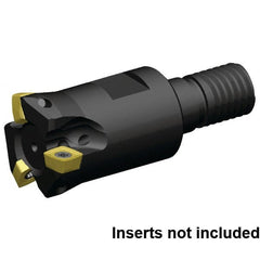 Kennametal - 1" Cut Diam, 0.9mm Max Depth, M12 21mm Shank Diam, Modular Connection Indexable High-Feed End Mill - Screw Holding Method, XP..0603.R Insert, 7792VXP06 Toolholder, Through Coolant - Makers Industrial Supply