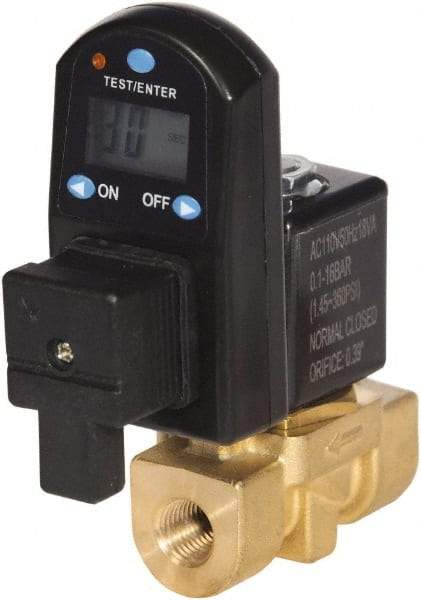 PRO-SOURCE - 1/2" Inlet, Digital Electronic Condensate Drain Valve - 1/2" NPT Outlet, 230 psi - Makers Industrial Supply