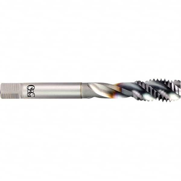 OSG - M11x1.00 Metric Coarse 3 Flute 6H Bottoming Spiral Flute Tap - Powdered Metal, V Finish, 90mm OAL, Right Hand Flute, Right Hand Thread, D5, Series 16500 - Makers Industrial Supply