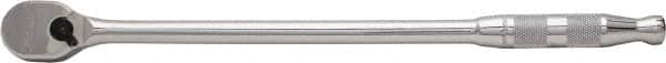 Proto - 3/8" Drive Pear Head Ratchet - Full Polish Chrome Finish, 13" OAL, 90 Gear Teeth, Long Arm Handle, Reversible Head - Makers Industrial Supply