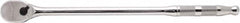 Proto - 1/4" Drive Pear Head Ratchet - Full Polish Chrome Finish, 9" OAL, 90 Gear Teeth, Long Handle, Reversible Flex Head - Makers Industrial Supply