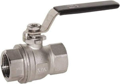 Value Collection - 3/4" Pipe, Full Port, Stainless Steel Standard Ball Valve - 2 Piece, FNPT x FNPT Ends, Lever Handle, 600 WOG, 150 WSP - Makers Industrial Supply