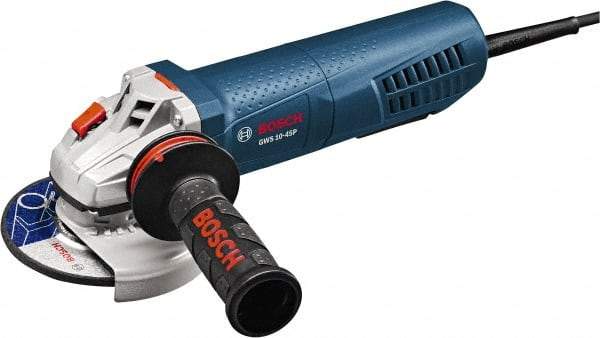 Bosch - 4-1/2" Wheel Diam, 11,500 RPM, Corded Angle & Disc Grinder - 5/8-11 Spindle, 120 Volts, 10 Amps - Makers Industrial Supply