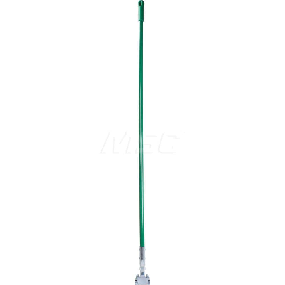 Mop Handles; For Use With: Dust Mops; Connection Type: Clip-On; Handle Type: Clip-On; Handle Length (Inch): 60; Handle Material: Fiberglass; Handle Style: No; Color: Green; Connector Material: Steel; Handle Length: 60; Telescoping: No