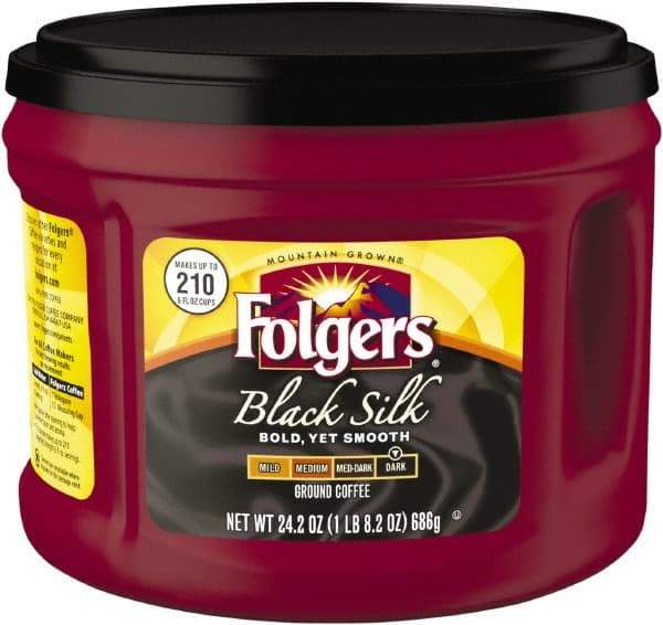 Folgers - Coffee, Black Silk, 24.2 oz Canister, 6/Carton - Makers Industrial Supply