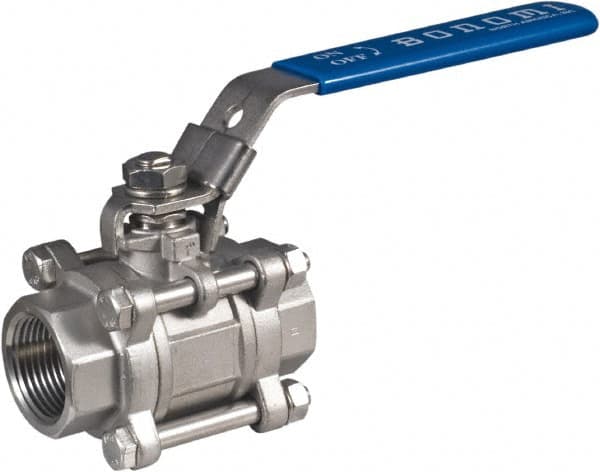 BONOMI - 1/2" Pipe, Full Port, Stainless Steel Ball Valve - Exact Industrial Supply