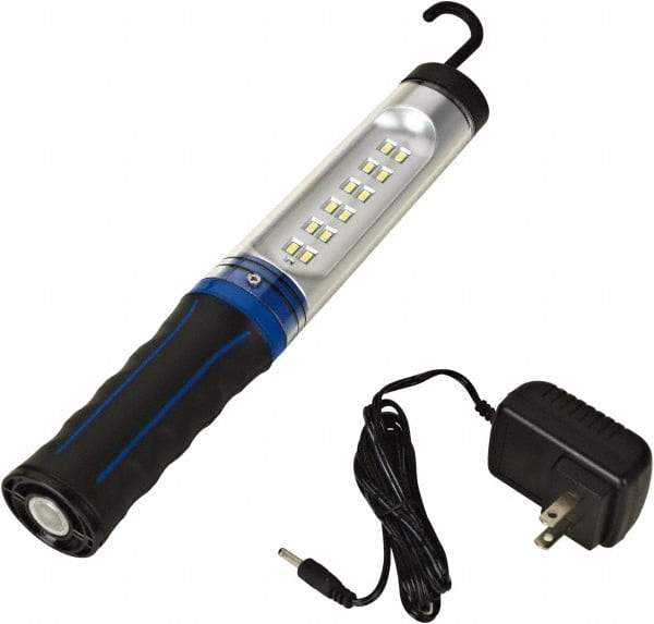 Value Collection - 12 VDC, 3 Watt, Cordless, LED Portable Handheld Work Light - 1 Head, 350 Lumens, ABS & Polycarbonate, 11-1/2" Long x 1-1/4" Wide x 1-5/8" High - Makers Industrial Supply