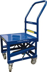 Ballymore - 400 Lb Capacity, 20" Wide x 27" Long x 42" High Mobile Cart - 1 Shelf, Steel, 2 Rigid/2 Swivel Casters - Makers Industrial Supply