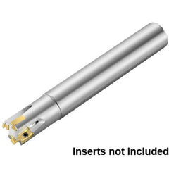 Kennametal - 1-1/4" Cut Diam, 11mm Max Depth of Cut, 1" Shank Diam, 5" OAL, Indexable Square Shoulder End Mill - LNGU110408SRGE Inserts, Cylindrical Shank, 0° Lead Angle, Through Coolant, Series Mill 4-11 - Makers Industrial Supply