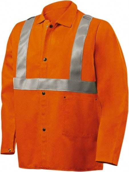 Steiner - Size 5XL Flame Resistant/Retardant Jacket - Orange, Cotton, Snaps Closure - Makers Industrial Supply