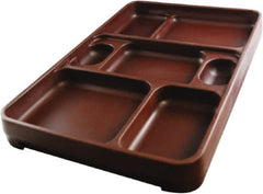 Made in USA - 14-1/4" Long x 9-1/2" Wide x 1-3/4" Deep Tray - Polypropylene - Makers Industrial Supply