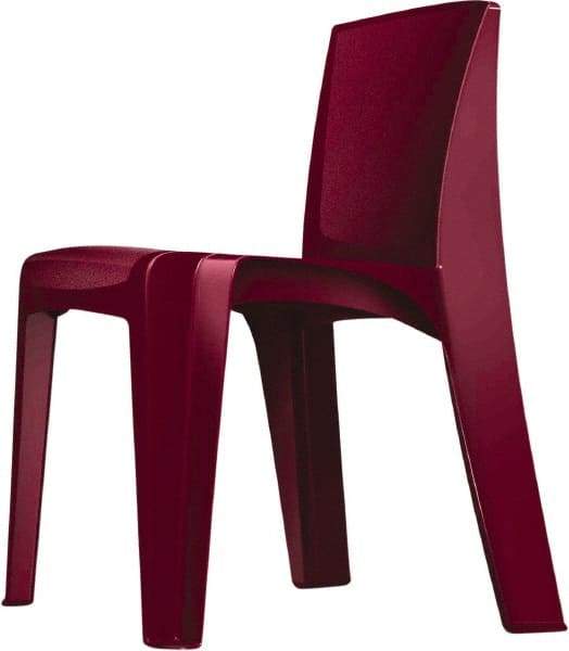 Made in USA - Polyethylene Plum Stacking Chair - Plum Frame, 21" Wide x 21" Deep x 30" High - Makers Industrial Supply