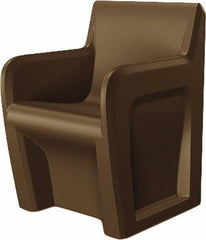 Made in USA - Brown Polyethylene Guest Chair - 24" Wide x 33" High - Makers Industrial Supply