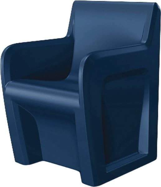 Made in USA - Slate Blue Polyethylene Guest Chair - 24" Wide x 33" High - Makers Industrial Supply