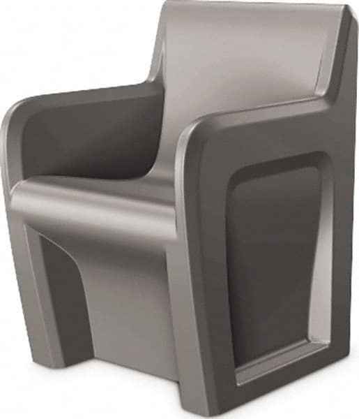 Made in USA - Grey Polyethylene Guest Chair - 24" Wide x 33" High - Makers Industrial Supply