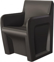 Made in USA - Black Polyethylene Guest Chair - 24" Wide x 33" High - Makers Industrial Supply