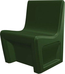 Made in USA - Green Polyethylene Guest Chair - 24" Wide x 33" High - Makers Industrial Supply