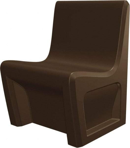 Made in USA - Brown Polyethylene Guest Chair - 24" Wide x 33" High - Makers Industrial Supply