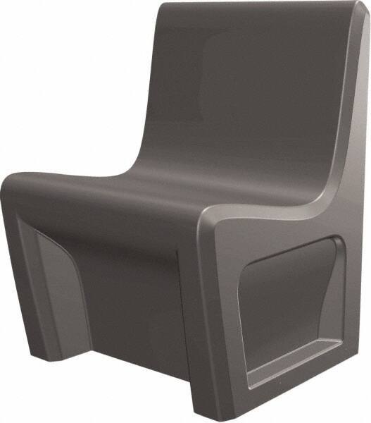 Made in USA - Black Polyethylene Guest Chair - 24" Wide x 33" High - Makers Industrial Supply