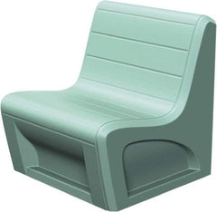 Made in USA - Green Polyethylene Guest Chair - 31" Wide x 33" High - Makers Industrial Supply