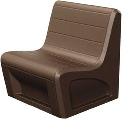 Made in USA - Brown Polyethylene Guest Chair - 31" Wide x 33" High - Makers Industrial Supply