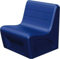 Made in USA - Slate Blue Polyethylene Guest Chair - 31" Wide x 33" High - Makers Industrial Supply