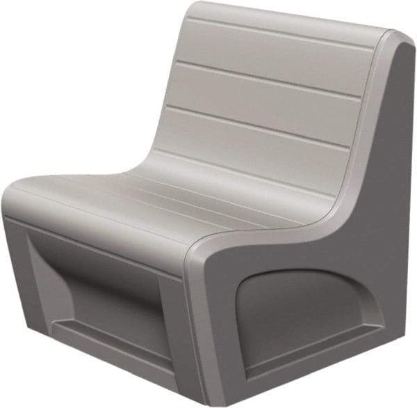 Made in USA - Grey Polyethylene Guest Chair - 31" Wide x 33" High - Makers Industrial Supply