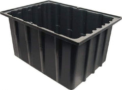 Made in USA - 17-1/4" Deep, Gray Polypropylene Stack & Nest Bin - 11-1/2" High x 23" Wide x 17-1/4" Long - Makers Industrial Supply