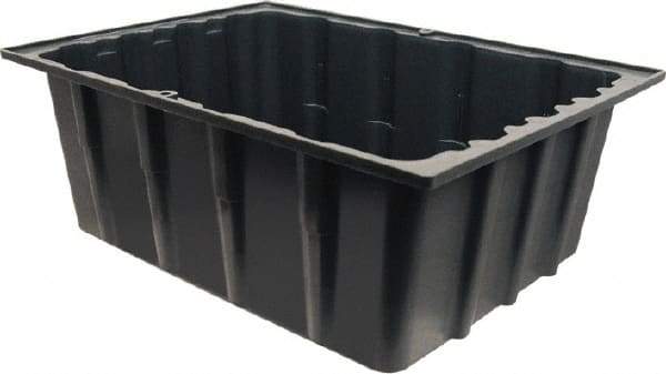 Made in USA - 17-1/4" Deep, Gray Polypropylene Stack & Nest Bin - 8-1/2" High x 23" Wide x 17-1/4" Long - Makers Industrial Supply