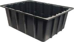 Made in USA - 17-1/4" Deep, Gray Polypropylene Stack & Nest Bin - 8-1/2" High x 23" Wide x 17-1/4" Long - Makers Industrial Supply