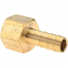 Value Collection - 3/8 NPT Thread Hose Barb x Female NPT Connector - 3/8" ID Hose, Brass - Makers Industrial Supply