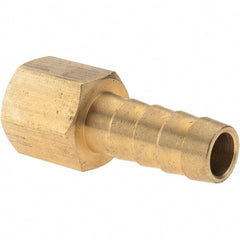 Value Collection - 1/4 NPT Thread Hose Barb x Female NPT Connector - 3/8" ID Hose, Brass - Makers Industrial Supply